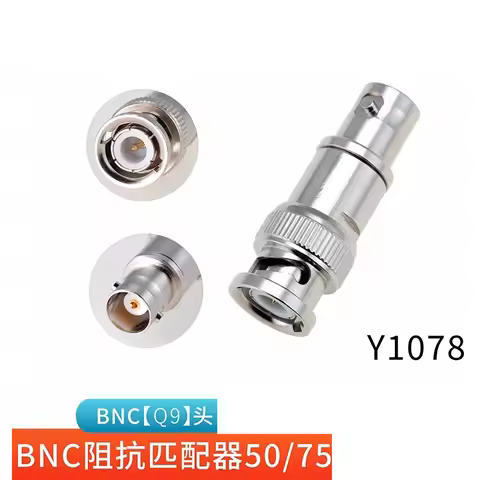 Oscilloscope 50 Ohm BNC Matcher 50 Ohm/75 Ohm Impedance Connector Attenuator Q9 High Frequency Test 