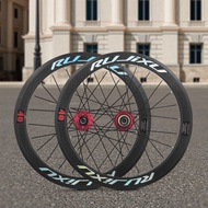 R RUJIXU Folding Bike 67cm Wheel Set Frame Height 406/451 Six-Ding Disc Brake P8 Modified Disc Brake