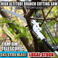 8.5M Heavy duty High Branch Pruning Shears Saw Telescopic Rod Tree Cutter Gergaji Dahan Pokok