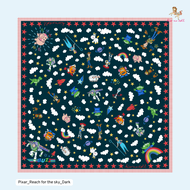 Kiss Me Doll  ผ้าพันคอ/ผ้าคลุมไหล่ Disney Pixar ลาย Toy Story ขนาด 100x100 cm.