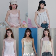 (PRE 30-45 DAYS Except Green) STYLIST x Brinkty-Tank-Dewy/Tia-016/017-Lace-Decorated Layer Camisole/