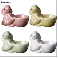MUNDAN Rabbit Egg Cup, Egg Organizer Creative Ceramic Egg Cup, Ceramic Bunny Egg Holder Breakfast Ta