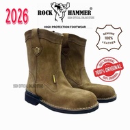 Black Hammer High-Cut Genuine Leather Safety Shoes - BH4666 4666