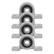 4Pcs KP08 Pillow Block Mounted Ball Bearing (Diameter 8mm Bore) Zinc Alloy Pillow Block Bearing