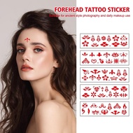 Woman's Head Ornament Hanfu Eyebrow Tattoo Sticker Woman's Head Ornament Forehead Tattoo Sticker Random Style