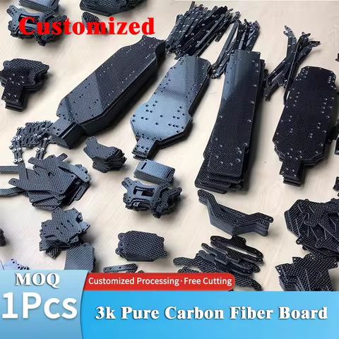 Customized 3K Carbon Fiber CNC Cutting Plate Service DIY Carbon Fiber Sheet Plate CNC Machining Carb