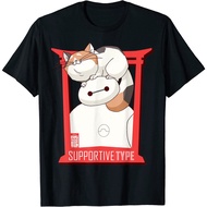 Disney Kids T-Shirt BIG hero 6 TV Series Baymax and Cat Graphic T-Shirt