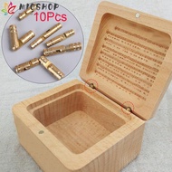 MIOSHOP 10Pcs Barrel Hinge Folded Mini Pure Copper Soft Close Concealed Invisible Wine Wooden  Hinges