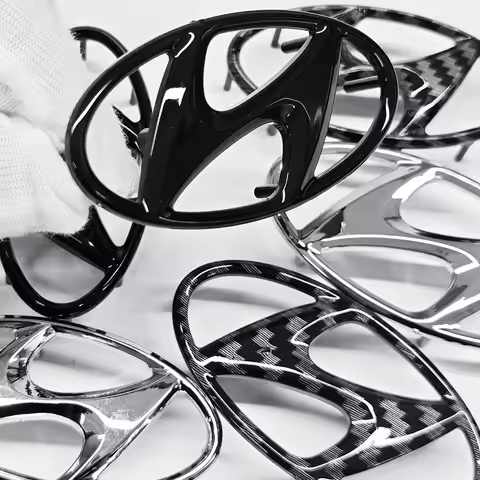 ABS Car Steering Wheel Emblem Badge Sticker Accessories For Hyundai Genesis N-LINE I10 I20 I30 I40 I