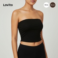 Lovito Women's Boho Basic Plain Crop Tank Top L83ED280