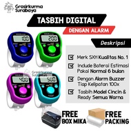 Tasbih Digital LED ALARM Model Cincin Box Mika Miniatur Arab Sholat Wirid Souvenir Nikah