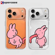 Cute Cartoon Funny Couple Pink Bunny Phone Case For Redmi Turbo 5 Max 4 3 Y3 Y2 Y1 A7 A5 A4 5G A3X A