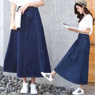 JEANS SKIRT /Wanita / SPAN JEANS SKIRT JEANS SKIRT /POLOS / LONG JEANS SKIRT LATEST JEANS SKIRT / JE