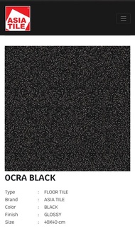 Keramik Asia 40x40 Ocra Black