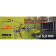 V-TEX VD-202 FREE 12METER WIRE, HD Antenna TV, DIGITAL ANTENNA TV, MYFREEVIEW ANTENNA TV