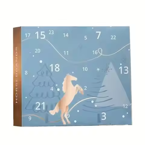HORSEBRANDS Advent Calendar 2025 24 Days Countdown Surprises Gifts (7*Equipment, 9*Care, 5*Fashion, 