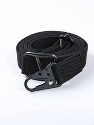 Tanrisch Black Pit Three-Point Tactical Sling Zinc Alloy Buckle 416 Polyester Cotton Weave Belt Adju