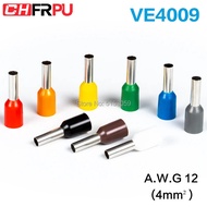 100pcs  E4009 Insulated Ferrules Terminal Block Cord End Wire Connector Electrical Crimp Terminator 