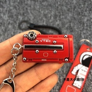 Suitable for Honda VTEC Keychain Civic Fit Red Label Keychain Creative Turbo Engine Pendant