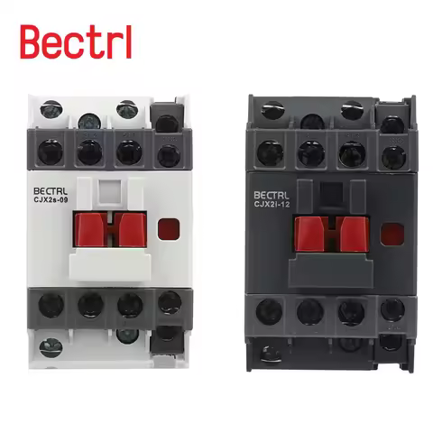 CJX2i/CJX2s AC Contactor 3Phase 3Pole NO NC Coil Voltage 220v 50/60 Hz Din Rail 3P 1NO 1NC