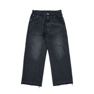 NWL23 Satan Santa 02 Baggy Pant Black กางเกงขายาว เลาะปลายขา