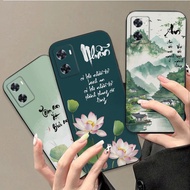 Oppo A77s phone case with calligraphy, peace of mind, meaningful monk