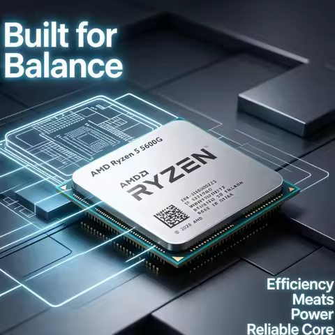 Socket AM4 AMD Ryzen 5 5600G CPU 6-Core 12-Thread Integrated Vega7 Graphics 65W Tray Chip For Office