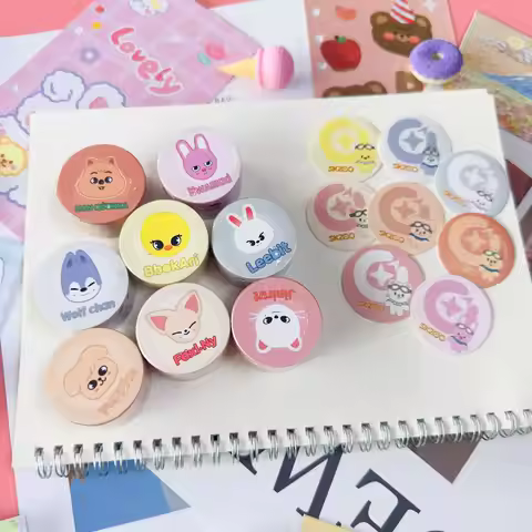SKZOO StrayKids Cartoon Image Paper Tape Leebit BbokAri PuppyM Foxl. Ny Jiniret DWAEKKI Wolf Chan Cu