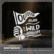 [worxpace] Wild Fun Adventure Flag Car Sticker Outdoor Stay Camping