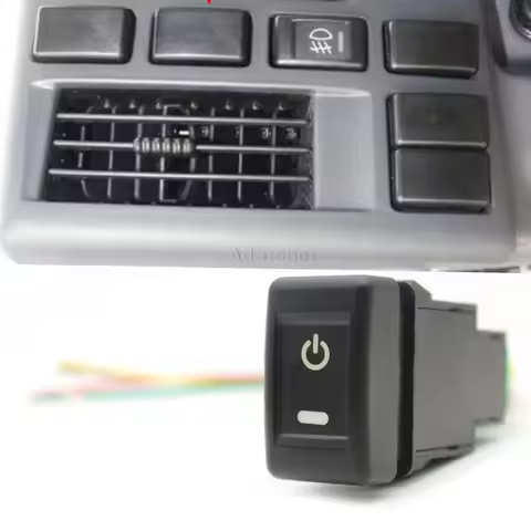 Car LED DRL lamplight Music Fan Switch Automobile Module Fan Radar Power Supply Switch Button For Is