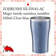 ZOJIRUSHI SX-DN45-AC Magic bottle stainless tumbler 450ml Clear blue