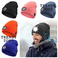TRENDYZONE Headlamp Cap, Headphones With Light Bluetooth Beanie Hat, Unique Removable Speaker Mic Re