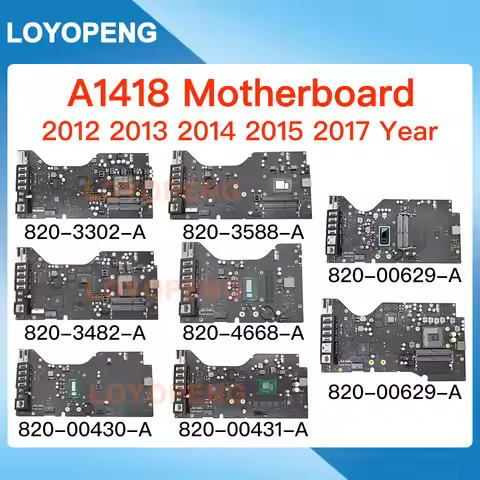 A1418 Logic Board For iMac 21.5" Motherboard 820-3302-A 820-3588-A 820-4668-A 820-00629-A 2012-2017 