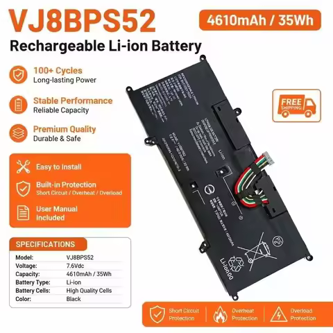 [NEW] 7.6V 35Wh VJ8BPS52 High-quality Laptop Battery for Sony for VAIO S11 S13 VJS121 SX14 Power Sup