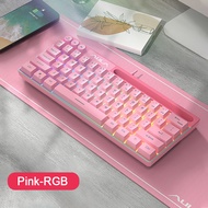 AULA F3061 61 Key RGB Mini Gaming Keyboard RGB Adiustable Lighting Effect Mobile Phone Groove Design