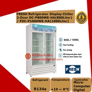 Mf FRESH Refrigerator Display Chiller 2-Door DC-P800WE-HA(800Liter) / FDC-P1000WE-HA(1000Liter)