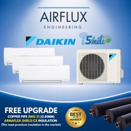 DAIKIN ISMILES ECO SERIES SYSTEM 3 AIRCON | STREAMER TECHNOLOGY | R32 INVERTER | FREE UPGRADED PREMI