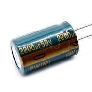 5-10PCS 50V2200UF Aluminum Electrolytic Capacitor Original Low Esr/impedance High Frequency Size 16*