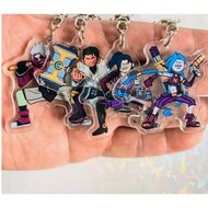 Arcane Jinx Vi Caitlyn Ekko Viktor keychain made of transparent acrylic MATERIAL