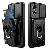 Shockproof Protector Heavy Hard Casing Case with Stand and Card Slots for OPPO A6X A6 Pro A5X A5 Pro
