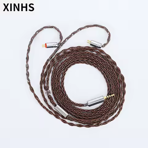 XINHS 8 Core Oxygen-Free Copper Headphone Upgraded Line HIFI Earphone Wire For SE846 SE535 TRN V80 V