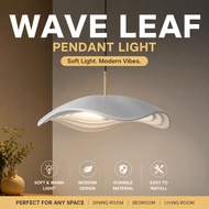 Wabi-Sabi Wave Leaf Pendant Light 15.7 Inch Quality Resin Modern Hanging Light For Dining Room Kitch