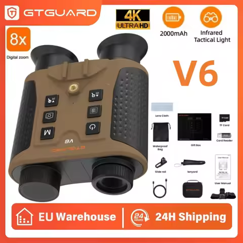 New GTGUARD V6 8X Digital Zoom Night Vision Binoculars 4K Night Visions Goggles Hunting Camera Teles