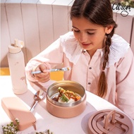 杜拜Citron兒童餐具隨行組_浪漫粉 (含刀、叉、湯匙、矽膠袋)