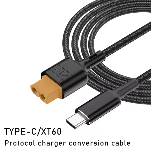 XT60 Type-C Adapter USB-C Male to XT60 Charging Cable Converter for ToolkitRC SC100 PD2.0 100W 20V 5