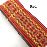 5CM Kadazan Red/Gold Lace 7.5Meter