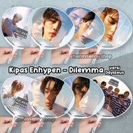 Enhypen fan (Dilemma Odysseus version) - Merchandise KPOP Hand fan Unofficial Engene