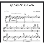 If I Aint Got You ~ Piano Vocal Digital Music Score