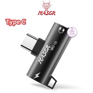 NASER OTG TYPE C TO 3.5MM AUDIO NRO-06 2in1 OTG Splitter CONVERTER Adapter Headset and Usb C Charger