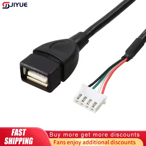 USB Female Terminal Data Cable PH2.0 4P 2.54mm Motherboard Cable USB To Dupont 4 Pin Adapter Extensi
